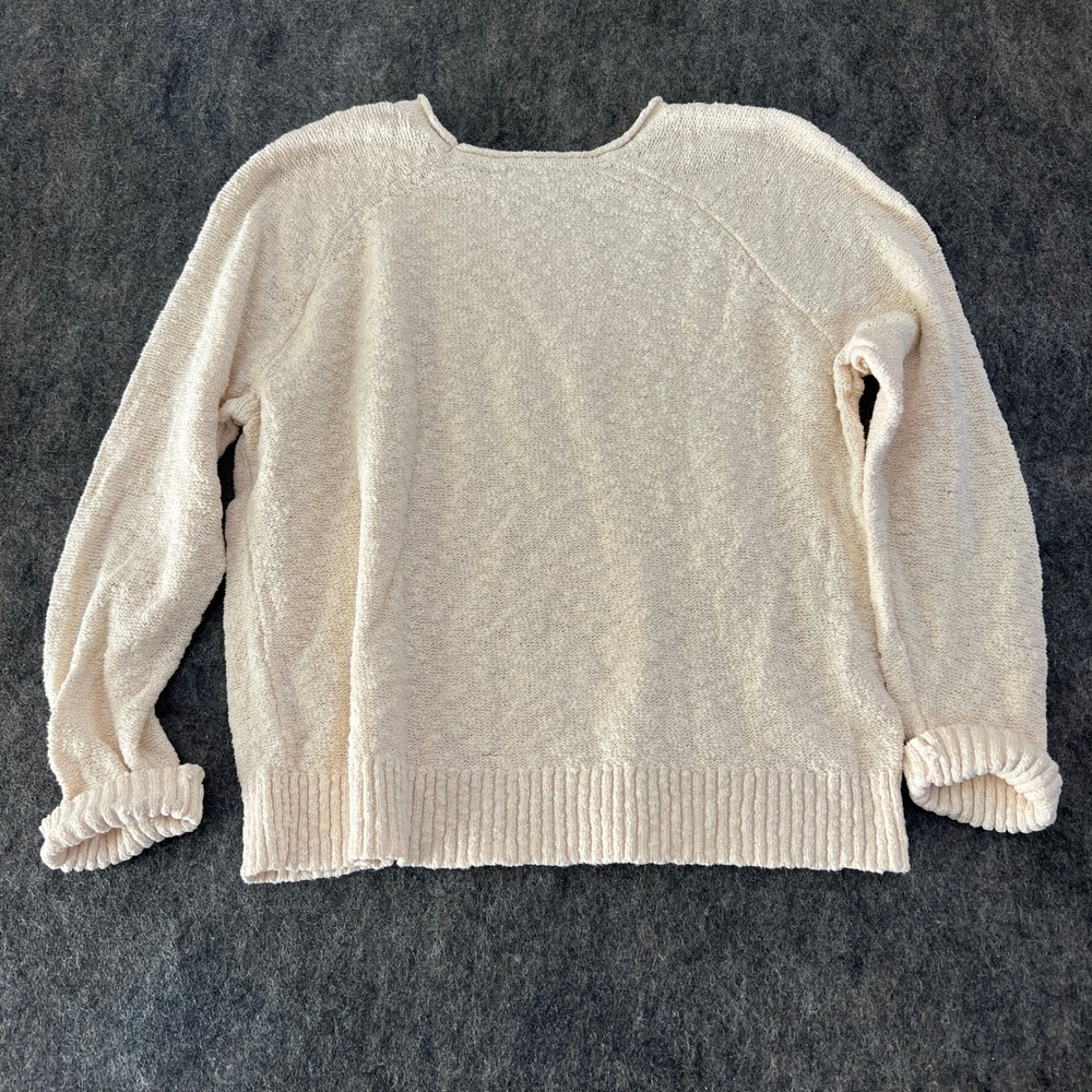 LL Bean Women's XL Petite Midweight Cotton Slub Rollneck Pullover 100% Cotton - Picture 2 of 5